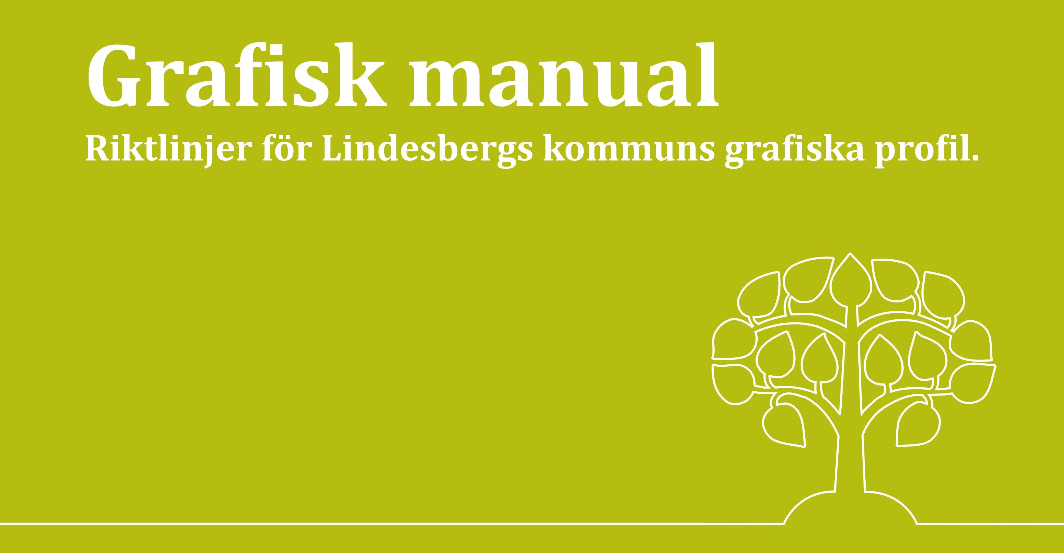 Illustrativ bild av Lindesbergs kommuns grafiska manual.